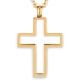 thumbnail image 4 of ELYA Women's Polished Open Cross Gold Plated Steel Necklace, 4 of 4