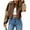Dark brown, variant on Womens Faux Leather Bomber Jackets Cropped Zip Up Color Block Fall Casual Moto Biker Coats