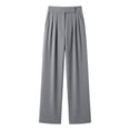 thumbnail image 6 of BADHUB Womens Dress Pant Pleat Business Casual High Waisted Pant Fashion Offic Slack Solid Color Trousers Gray M, 6 of 6