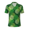 thumbnail image 2 of Daiia Green Flower Pattern Men’s Polo Shirts,Solid Deck Shirt,Classic Fit, Breathable Cotton Polo for Casual and Sport Wear-3X-Large, 2 of 7