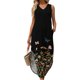 thumbnail image 2 of Vestido largo de chaleco con bolsillo para mujer con cuello en V estampado sin mangas a la moda para mujer sexy Pompotops  ghjkhdj7494, 2 of 7