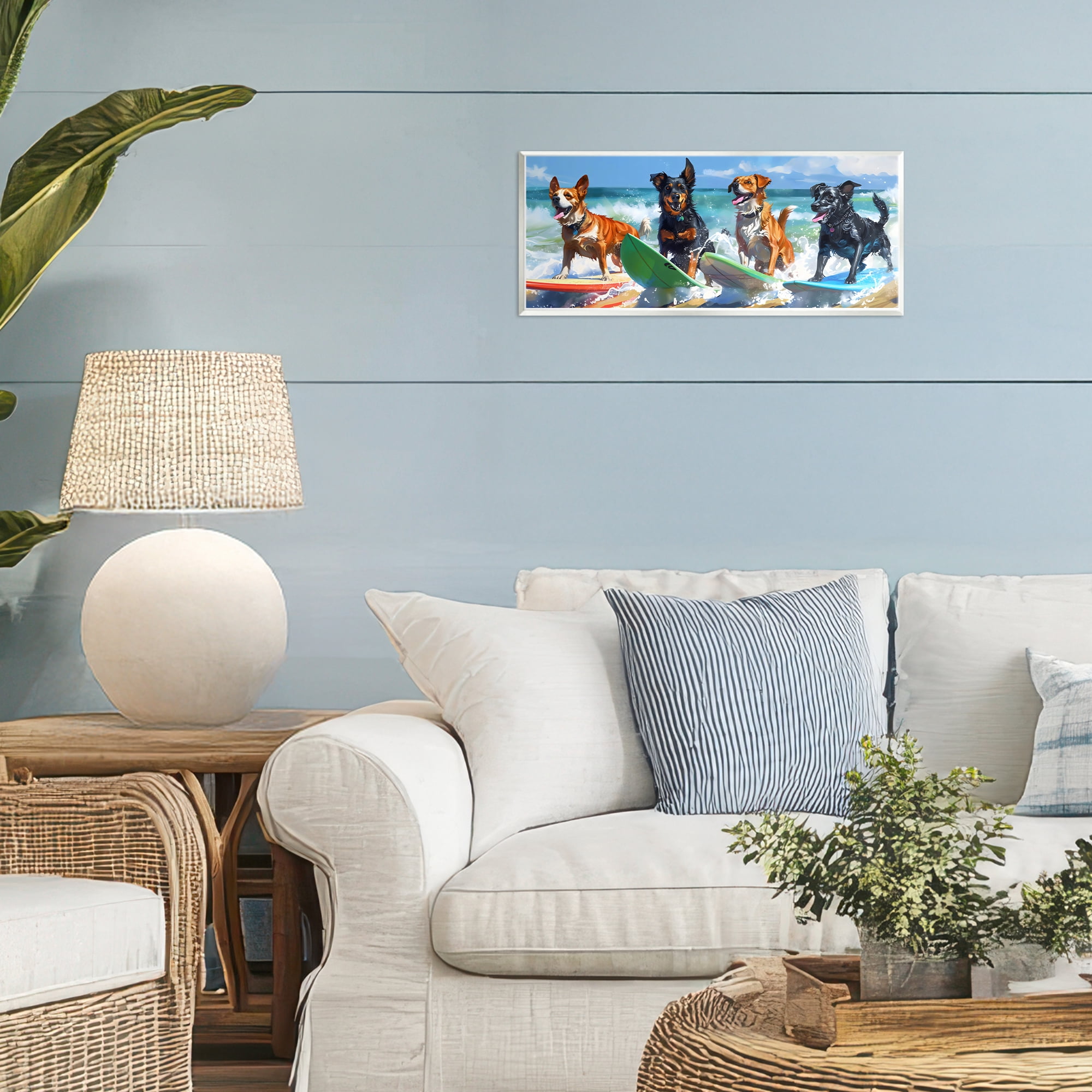 Stupell Industries Dogs on Surfboards Summer Fun Wall Plaque Art, design by Creative Studio