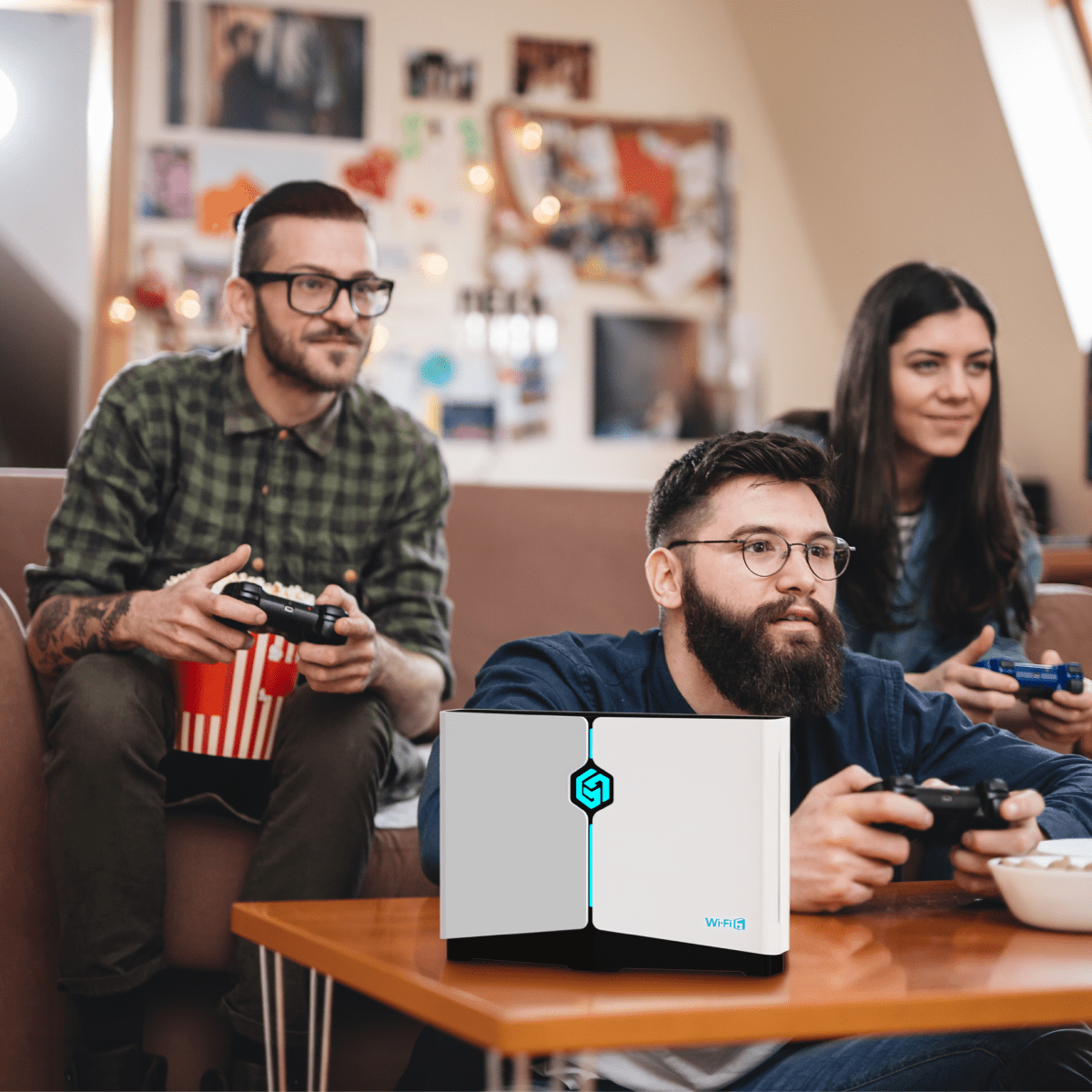 HYPEREV Gaming Router – Reduce Lag for PS/Xbox/PC – WiFi 6 AX3000 – Free 3-Month GearUP Booster