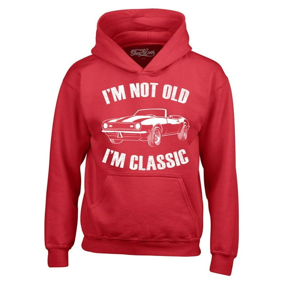 Shop4Ever Men's I'm Not Old I'm Classic Hooded Sweatshirt Hoodie XX-Large Red