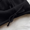 thumbnail image 4 of UTSJKR Women's Fleece Lined Drawstring Beanie, Warm Adjustable Ribbed Knit Cap Cold Weather Outdoor Sport Black, 4 of 4