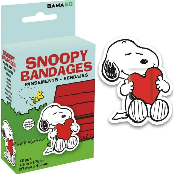 Peanuts Bandages Auto-Adhésifs Snoopy 18 Chiffres