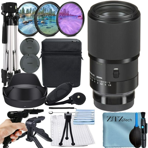 Sigma 105mm f/2.8 DG DN Macro Art Lens for Sony E Mount Bundle + Case + ZeeTech Accessory Bundle