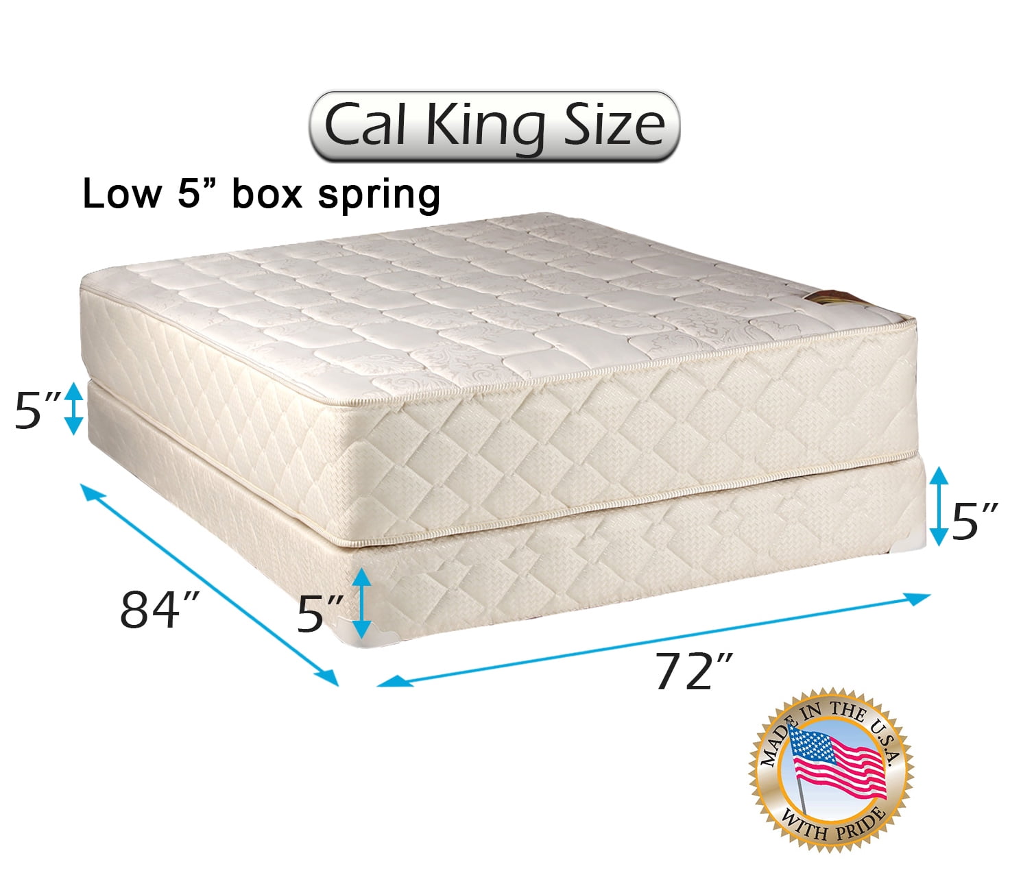 Dream Sleep Grandeur Deluxe Cali King, King Size Bed Box Spring Dimensions
