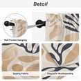 thumbnail image 5 of Navy Blue Beige Abstract Tier Curtains, Modern Vintage Geometric Light Filtering Kitchen Curtains, 2Pcs Rod Pocket Half Window Treatments Panels for Sink Cafe Cabinet Camper 27.5x24 Inches, 5 of 9