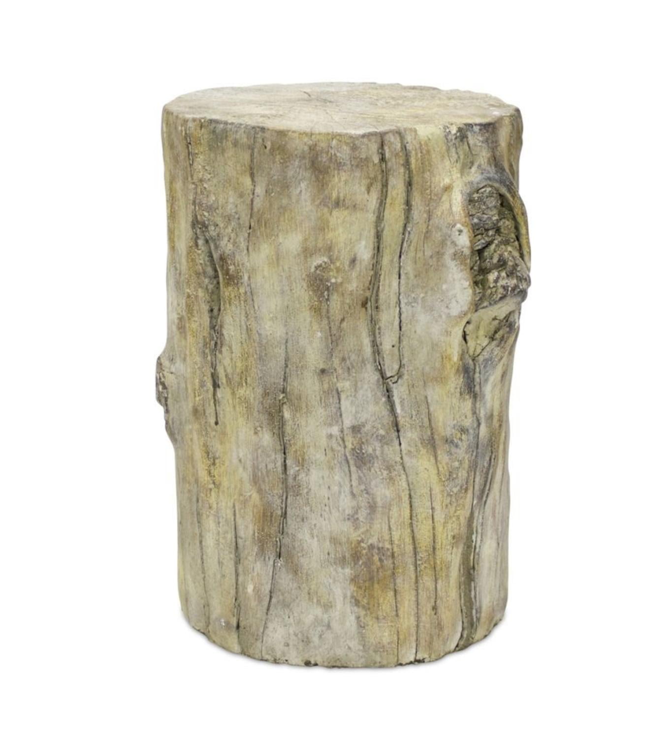 Set of 2 Rustic Natural Finish Cement Tree Trunk Accent and Garden Stands 9.75" by Melrose