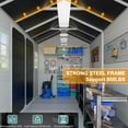 thumbnail image 5 of JULY'S SONG 8x6 Outdoor Storage Shed with Openable Windows, Heavy Duty Resin Sheds with Floor & Lockable Doors, Plastic Storage Cabinets for Outside, Grey, 5 of 13