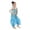 Sky Blue, variant on Kids Girls Belly Dance Top Pants Set Clothing Outfit with Waist Chain Baby Summer Clothes Indian Performance Tutu Onesie