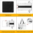 thumbnail image 3 of Elegant Monochrome Peony Floral Sketch Picnic Blanket Waterproof Outdoor Beach Blanket Hand-held Pad Suitable for Travel, Camping, Beach, Family Gatherings, 3 of 7