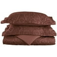 thumbnail image 1 of Coton Riche 600 Fil Compter Italien Paisley Housse de Couette Ensemble Simple-Chocolat, 1 of 1