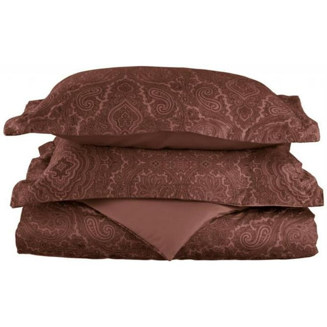 Coton Riche 600 Fil Compter Italien Paisley Housse de Couette Ensemble Simple-Chocolat