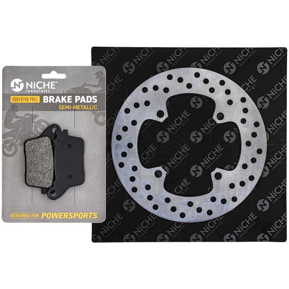 Niche Rear Right Brake Rotor Pad Kit for Kawasaki 43082-0115 Motorcycle MK1007373