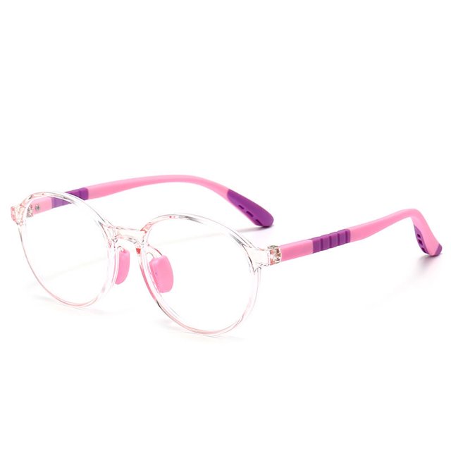 Gafas para niños, gafas anti luz azul para hombres y mujeres, gafas planas TR90 para estudiantes, montura redonda