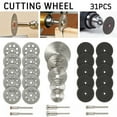 thumbnail image 3 of Pluokvzr 31 Pcs Disques de Coupe Diamant Ensemble de Lames de Scie à Roue pour Kit d'Outils Rotatifs, 3 of 10