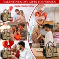 thumbnail image 2 of Bolsa YOOLIFE Beach con 2 bolsas de maquillaje con iniciales de yute para mujer, 2 of 7