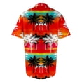 thumbnail image 5 of Mens Hawaiian Shirt Short Sleeve Button Down Lapel Collar Casual Loose Fit Summer Beach Shirts, 5 of 5