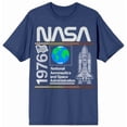 thumbnail image 3 of NASA 1976 Typography Women's Navy Blue Graphic Tee-Medium, 3 of 4