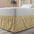 thumbnail image 1 of Neutral Color Bed Skirt, Pastel Colorful Pavement Like Repetition with Diagonal Chevron Bricks, Elastic Bedskirt Dust Ruffle Wrap Around for Bedding Decor, 4 Sizes, Tan and Multicolor, by Ambesonne, 1 of 2