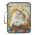 thumbnail image 2 of Haosy Accordion File Organizer Zipper Binder 500 Sheet 6-Tab Expanding File Folder Multi-Pocket 1.2 Inch 3 Ring Easter Egg with Cat, 2 of 7
