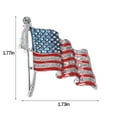 thumbnail image 3 of Yhmxh 4th of July Enamel Crystal Waving USA American Flag Patriotic Corsage Brooch Pin for Clothes Scarf Bag Hat, Lapel Us Brooches Patriotic Medal Brooches Independence Day Birthday Gifts, 3 of 6