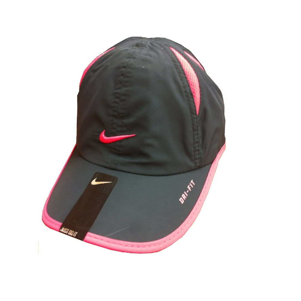 Nike - Nike Girl's Dri-Fit Feather-light Cap, Black/Pink Pow, 12/24 ...