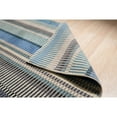 thumbnail image 4 of EORC Stripe/BLUE Hand Knotted Wool Modern Knotted Strpied Rug, 4' x 6', 4 of 5