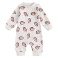 thumbnail image 3 of Wonitaaizi Infant Baby Boys Girl Football Outfit Print Funny Sport Sweatshirt Romper Playsuit Football Season Bodysuit Jumpsuit(12-18 Months,White), 3 of 7