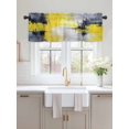 thumbnail image 2 of Valances for Windows Yellow Gray Abstract Rod Pocket Cafe Window Treatments Valance Curtains for Kitchen Bathroom Laundry Basement Windows 60"x14", 2 of 9