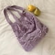 thumbnail image 4 of Bolso Mano Ahuecado para Mujer Con Lazo Ganchillo Al Aire Libre () Morado, 4 of 9