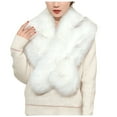 thumbnail image 7 of WREESH Women's Neck Warmers Faux Collar Shawl, Versatile Warm Winter Comfort Scarf Wrap White, 7 of 7