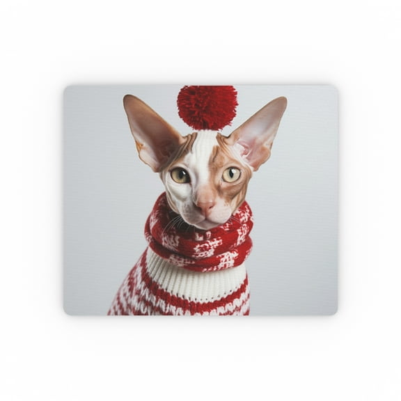 DistinctInk Mouse Pad - 1/4" Foam Rubber - Cornish Rex Cat