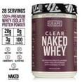 thumbnail image 4 of NAKED nutrition Clear Naked Whey Isolate Protein Powder, Grape Flavor, Iso Protein Powder, No Gmos Or Artificial Sweeteners, Gluten-Free, Soy-Free - 30 Servings, 4 of 6