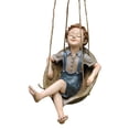 thumbnail image 1 of Columpio de jardín, bosque, , , niño, esculturas, estatua, estatuilla, decoración artística , colgante para césped al aire libre, valla Baoblaze Decoraciones colgantes, 1 of 8
