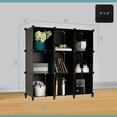Homeries Cube Storage System (9 Cubes) Modular DIY 9Cube Plastic Closet Organizer Rack