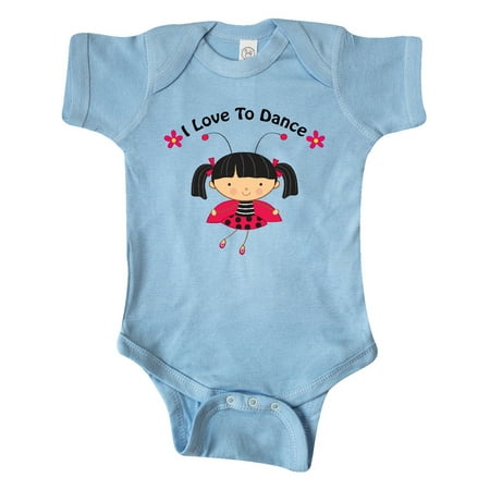 

Inktastic I Love To Dance Ladybug Gift Baby Girl Bodysuit