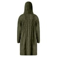 thumbnail image 5 of DuoJiaJ Hooded Long Cardigan Sweater Coat Stylish Knitted Pullover With Pattern For Autumn And Winter Fashion Women's Lightweight Sweater Green XXXL, 5 of 5
