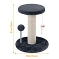 thumbnail image 6 of Vaukki 10.2" Small Cat Scratching Post,Sisal Climbing Tower with Plush Ball for Kittens,Pet Interactive Toy,Gray, 6 of 8