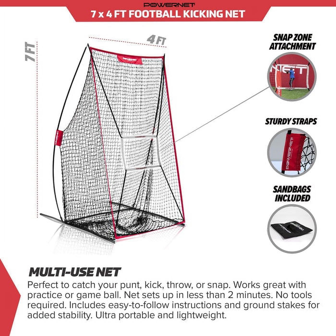 Football Field Cove Rd Net 4x7ft Kicking Net For Field Goals Football Kicking Net 4x7 FT ...