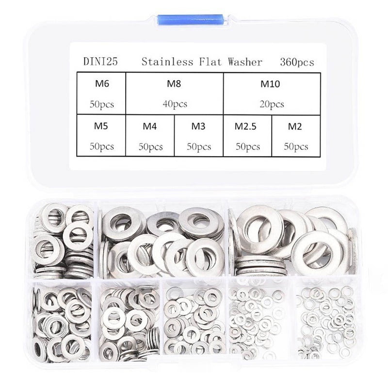 Washers set/400 Stainless Steel Flat & Spring Washer assortment rust resistant