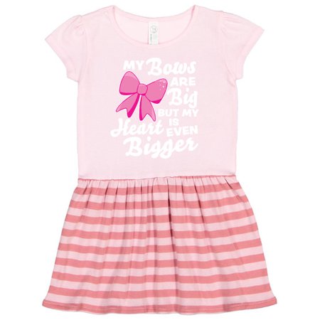 

Inktastic My Bows are Big But My Heart is Even Bigger Gift Toddler Girl Dress