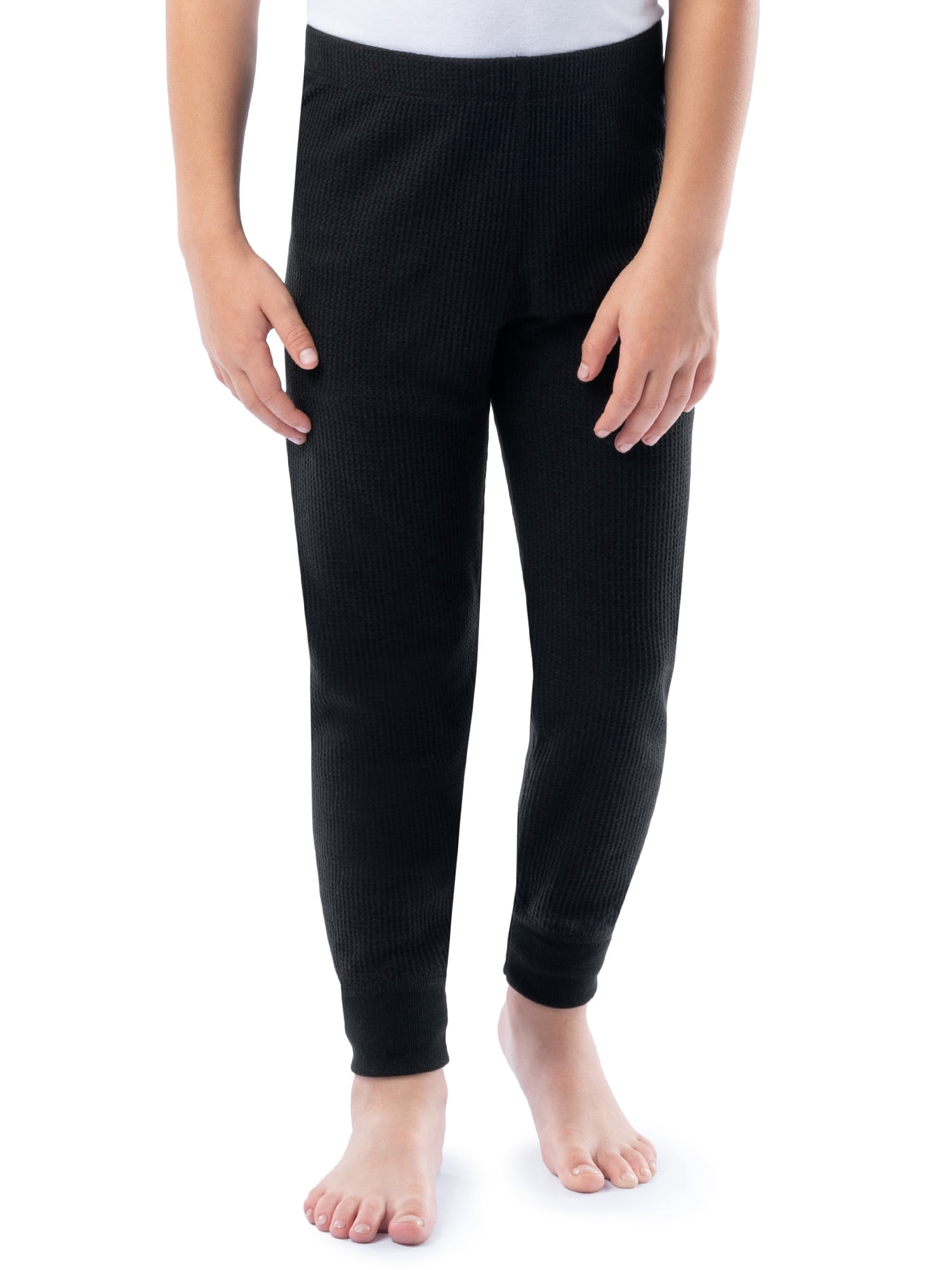 Athletic Works Boy's & Girl's Waffle Thermal Underwear Crew Top & Bottom Set, Sizes XS-XXL