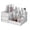 White, variant on Makeup Organizer, Cosmetic Desk Storage Box with Drawers Skincare Organizers for Dressing Table, Countertop, Bathroom Counter, Vanity Holder for Brushes, Lotions, Lipstick, Perfume (White)