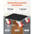 thumbnail image 5 of VEVOR Furniture Dolly, Maximum Load 3474 lbs, Heavy Duty Furniture Movers with 5 360° Rotation Wheels, Carbon Steel Panel, Furniture Lift Slider Tool Set for Appliances,Sofa,Fridge,Washing Machine, 5 of 10