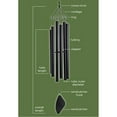 thumbnail image 3 of Music of the Spheres – Balinese Soprano, Small Handcrafted Wind Chime, Black 30", 3 of 5