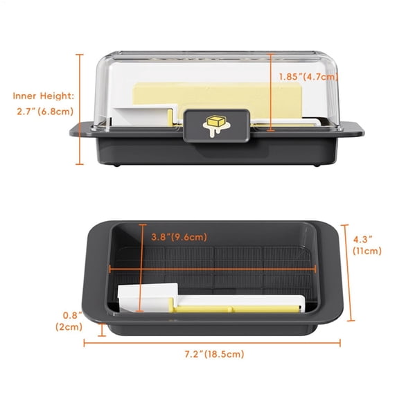 Airtight Butter Dish with Secure Lid for Freshness Multifunctional Storage Tray and Serving Plate Dishwasher Safe