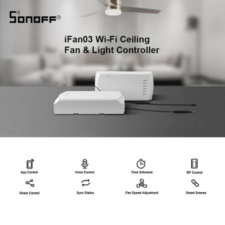 Ifan03 Wifi Smart Fan Switch Ceiling Light Controller 433 Rf App Remote Control Adjust Sd Home Module With Timer Internet Work Nest Canada Ifan03 Wifi Smart Fan Switch Ceiling, Ceiling Fan Wifi Remote
